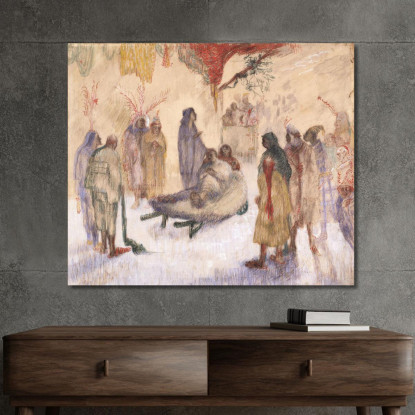 Cristo Con Gli Zoppi James Ensor jen11 quadro stampato su tela