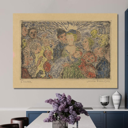 L'Invidia 2 James Ensor jen14 quadro stampato su tela