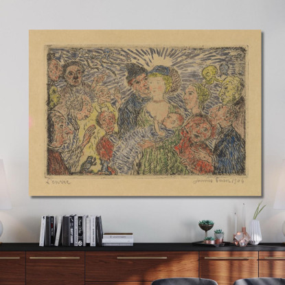 L'Invidia 2 James Ensor jen14 quadro stampato su tela