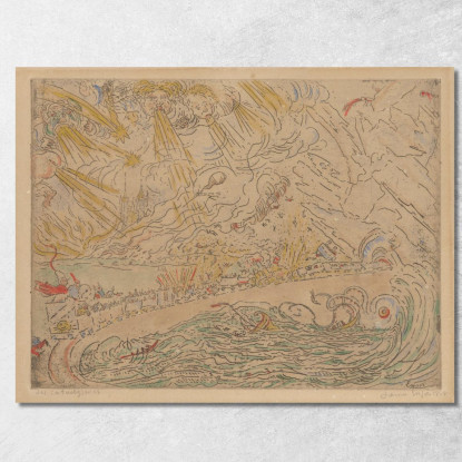 I Cataclismi James Ensor jen16 quadro stampato su tela