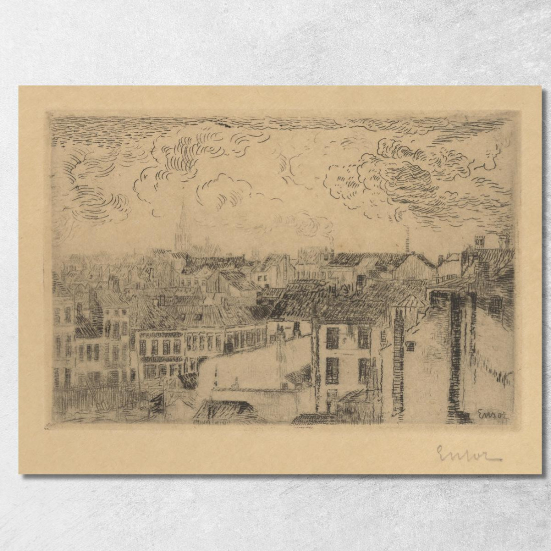 I Tetti Di Ostenda James Ensor jen17 quadro stampato su tela I Tetti Di Ostenda James Ensor jen17 quadro stampato su tela