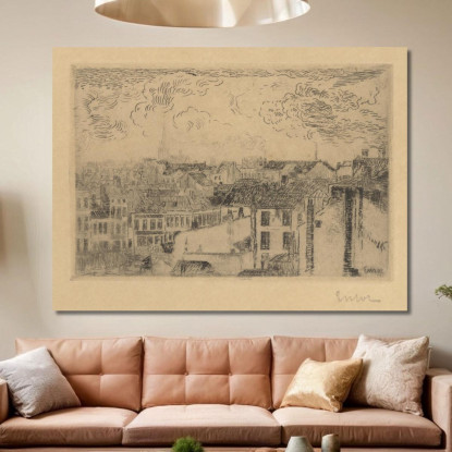 I Tetti Di Ostenda James Ensor jen17 quadro stampato su tela