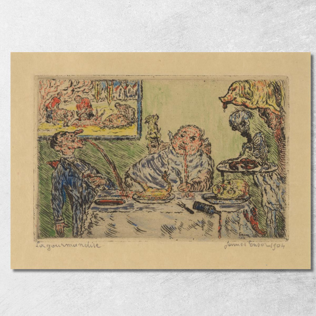 La Gola James Ensor jen23 quadro stampato su tela La Gola James Ensor jen23 quadro stampato su tela