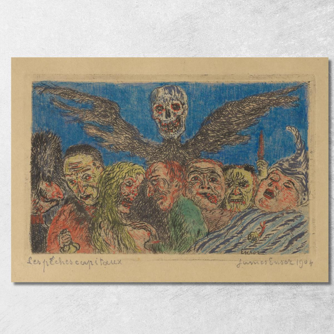 I Peccati Capitali Dominati Dalla Morte James Ensor jen24 quadro stampato su tela I Peccati Capitali Dominati Dalla Morte James Ensor jen24 quadro stampato su tela