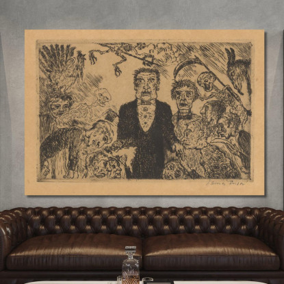La Superbia 2 James Ensor jen25 quadro stampato su tela