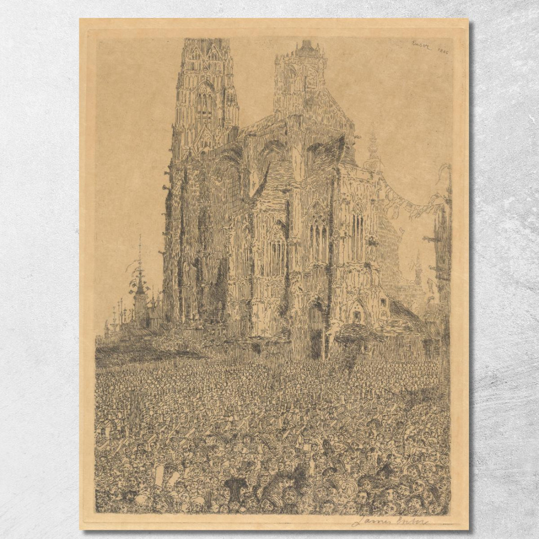 La Cattedrale James Ensor jen27 quadro stampato su tela La Cattedrale James Ensor jen27 quadro stampato su tela