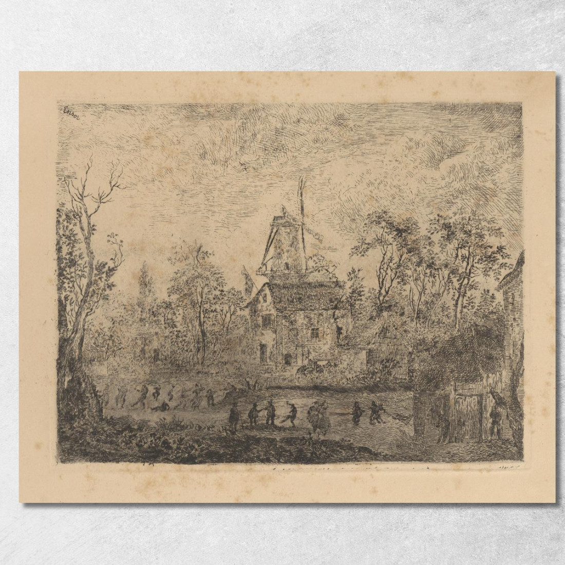 La Fiera Presso Il Mulino James Ensor jen28 quadro stampato su tela La Fiera Presso Il Mulino James Ensor jen28 quadro stampato su tela