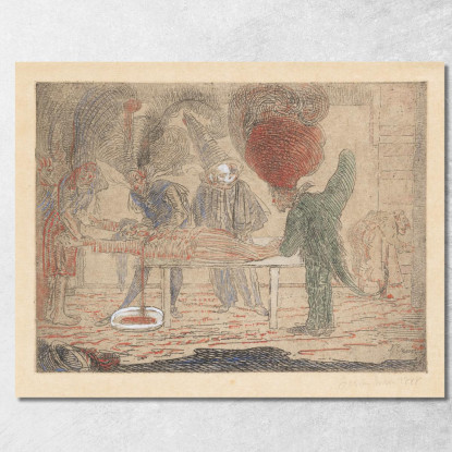 L'Omicidio James Ensor jen32 quadro stampato su tela