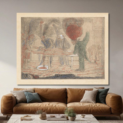 L'Omicidio James Ensor jen32 quadro stampato su tela