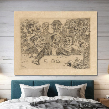I Giocatori James Ensor jen38 quadro stampato su tela