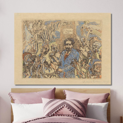 Diavoli Che Mi Tormentano James Ensor jen43 quadro stampato su tela