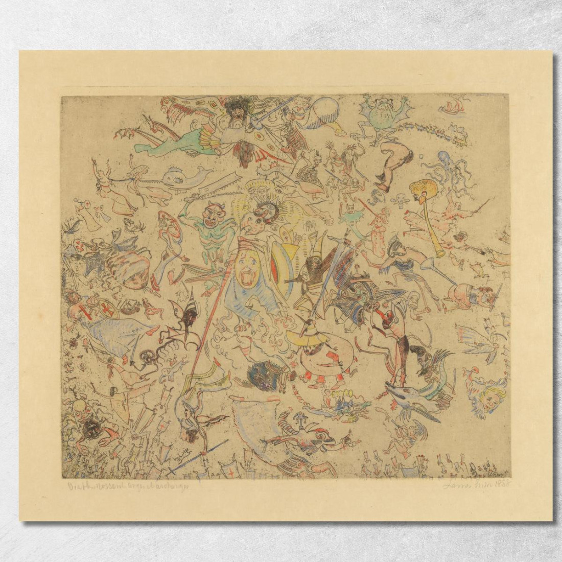 Diavoli Che Frustano Angeli E Arcangeli James Ensor jen44 quadro stampato su tela Diavoli Che Frustano Angeli E Arcangeli James Ensor jen44 quadro stampato su tela