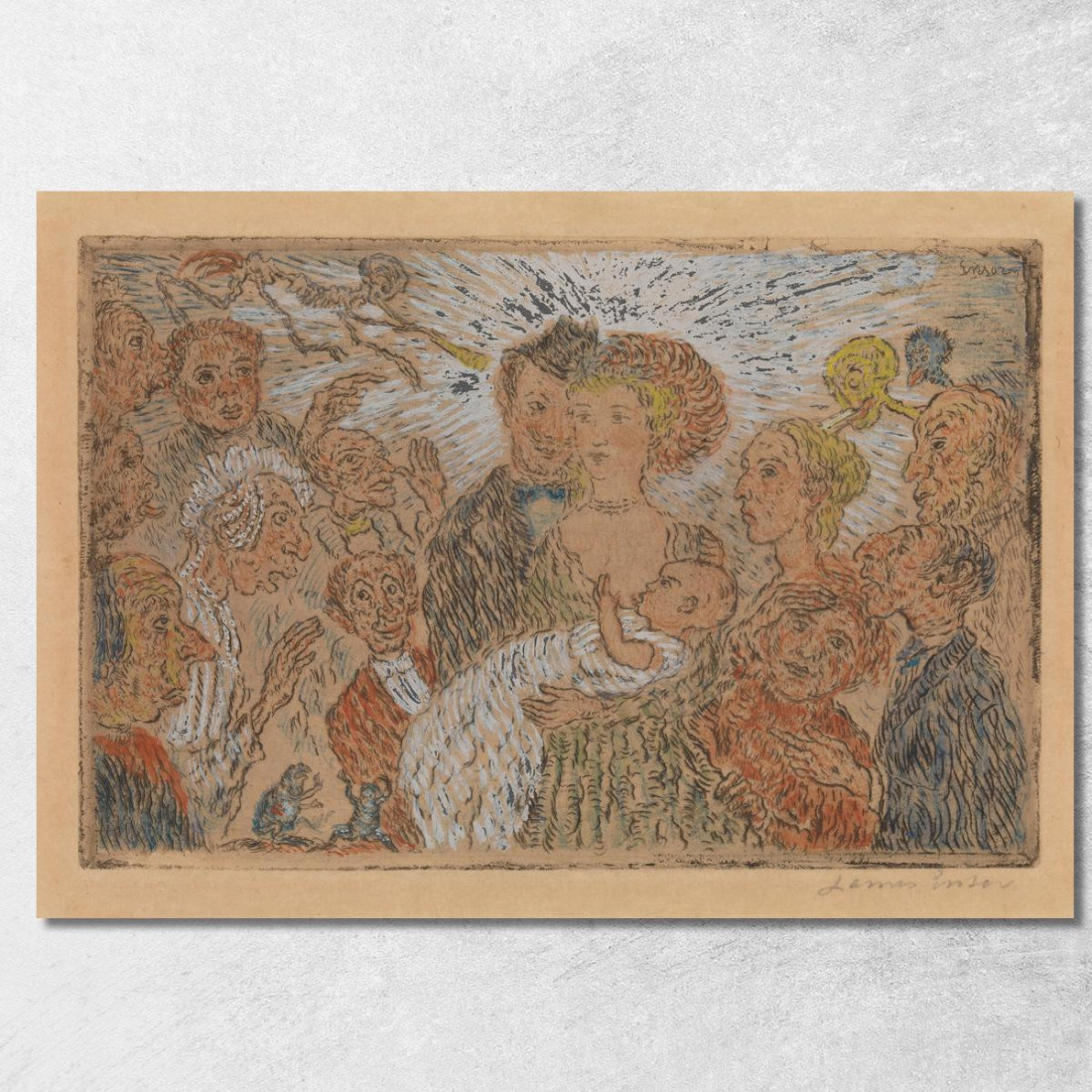 L'Invidia James Ensor jen48 quadro stampato su tela L'Invidia James Ensor jen48 quadro stampato su tela