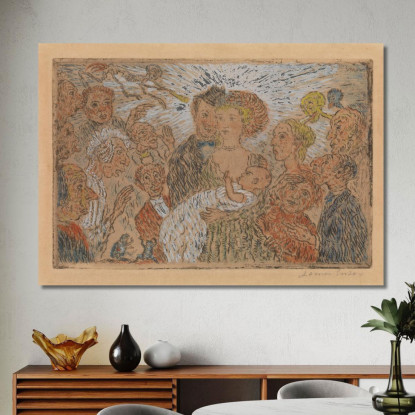 L'Invidia James Ensor jen48 quadro stampato su tela