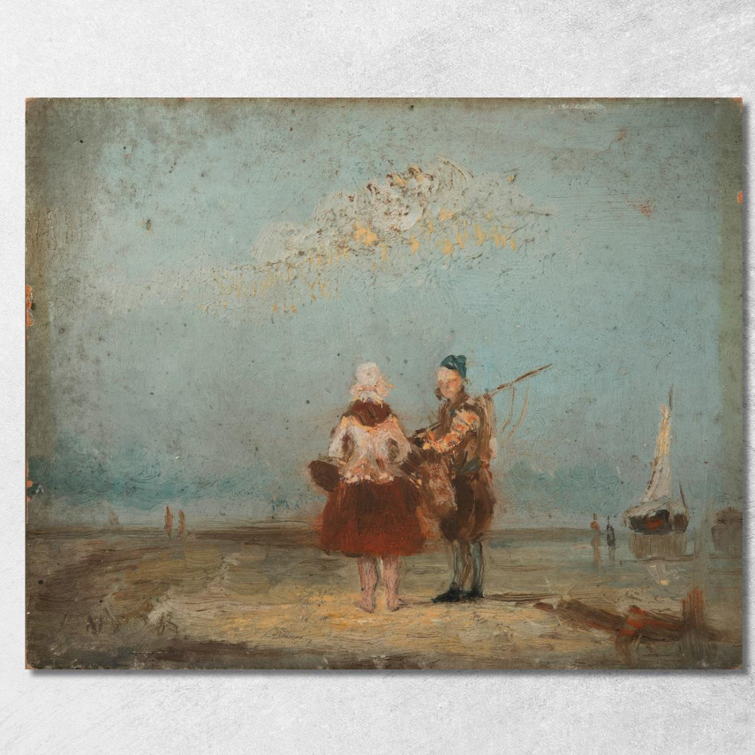 Coppia Di Pescatori James Ensor jen49 quadro stampato su tela Coppia Di Pescatori James Ensor jen49 quadro stampato su tela