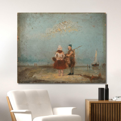 Coppia Di Pescatori James Ensor jen49 quadro stampato su tela