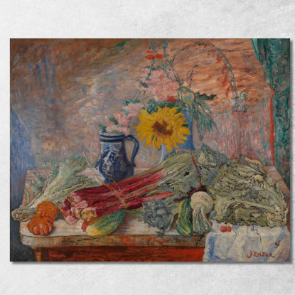 Fiori E Verdure James Ensor jen50 quadro stampato su tela