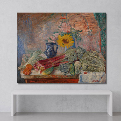 Fiori E Verdure James Ensor jen50 quadro stampato su tela