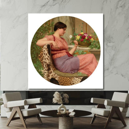 Il Tempo Delle Rose John William Godward jwg85 quadro stampato su tela