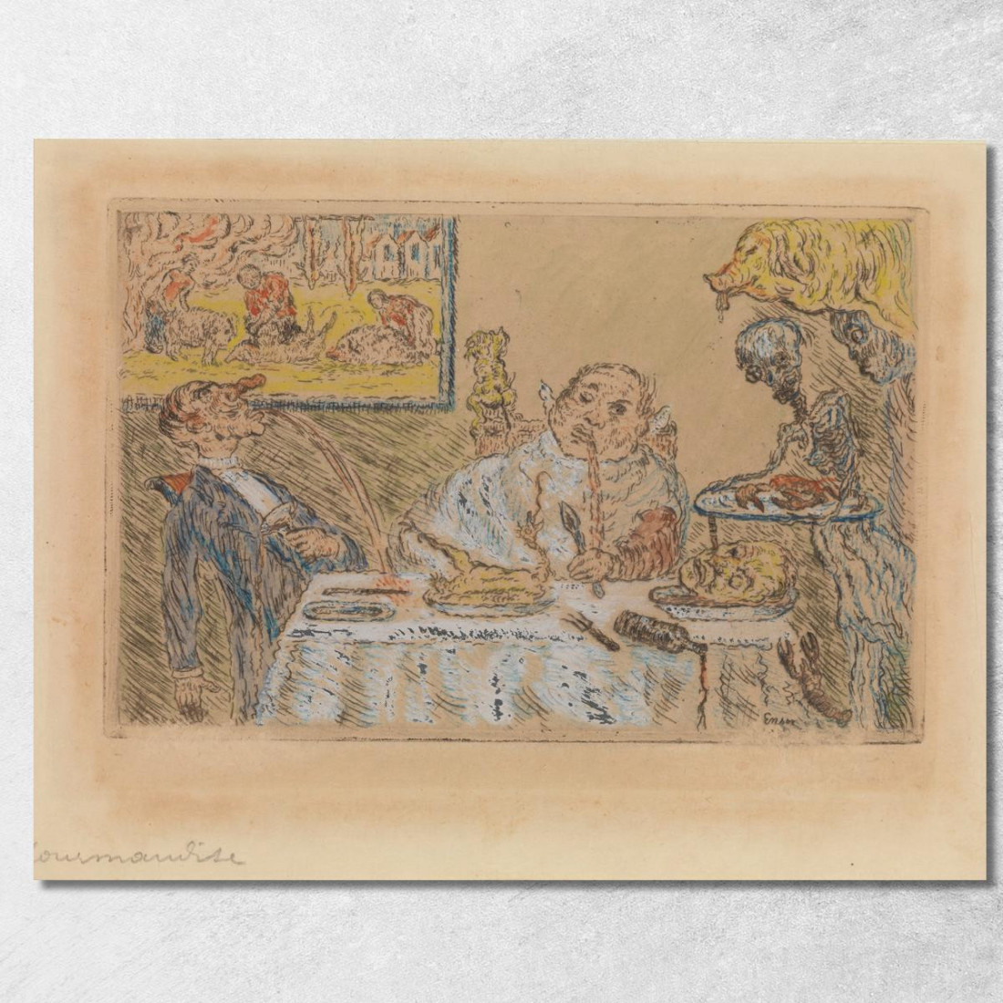Gola James Ensor jen53 quadro stampato su tela Gola James Ensor jen53 quadro stampato su tela