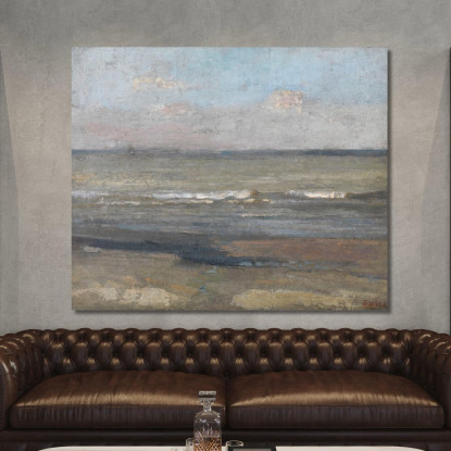 Paesaggio Marino Grigio James Ensor jen54 quadro stampato su tela