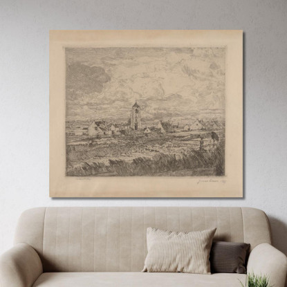 Grande Veduta Su Mariakerke James Ensor jen55 quadro stampato su tela