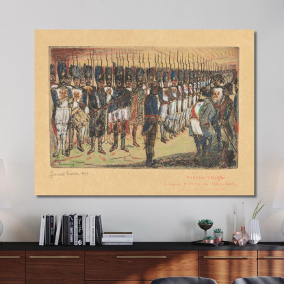 L'Addio Di Napoleone James Ensor jen56 quadro stampato su tela
