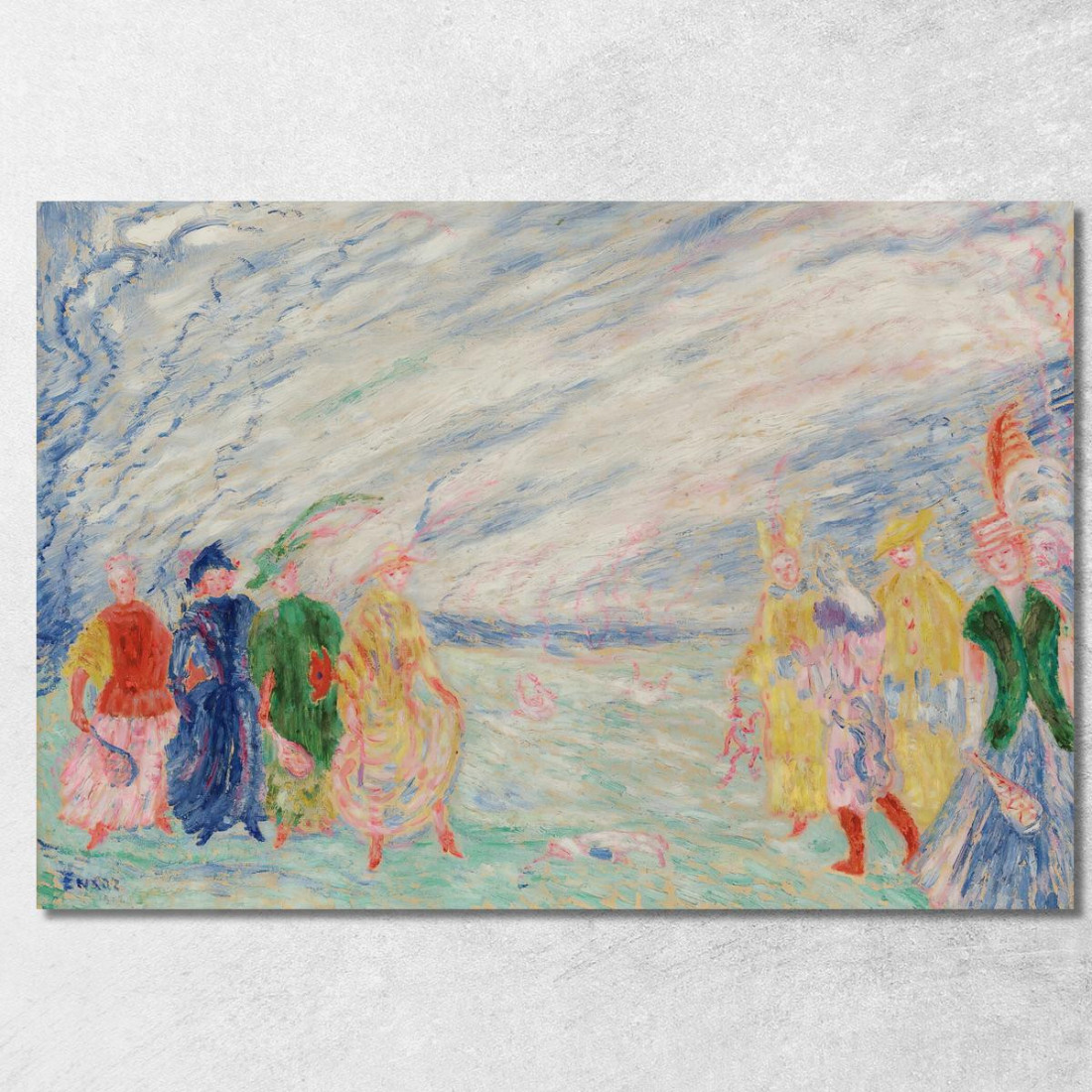 L'Incontro James Ensor jen63 quadro stampato su tela L'Incontro James Ensor jen63 quadro stampato su tela