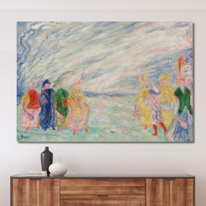 L'Incontro James Ensor jen63 quadro stampato su tela