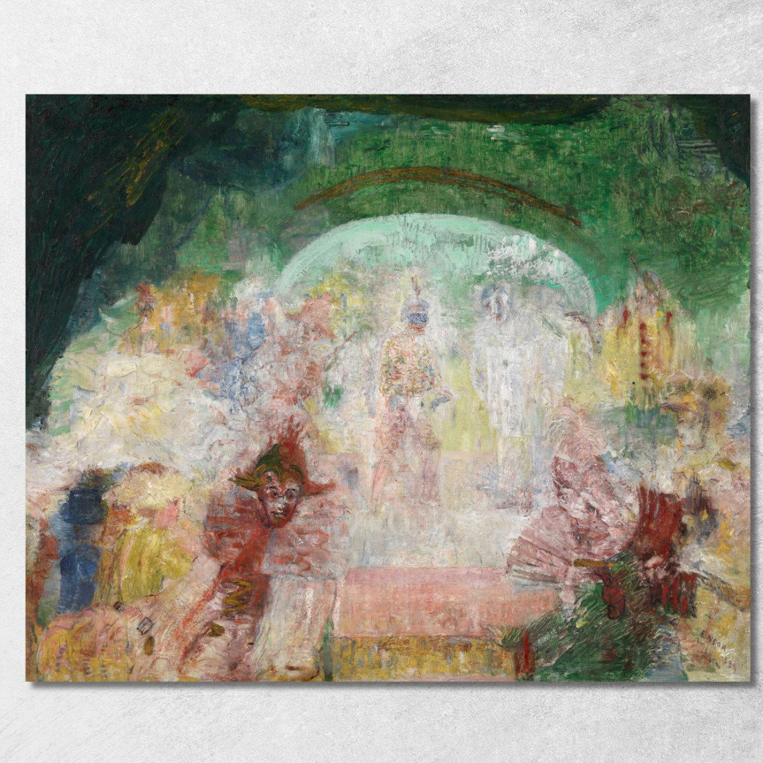 Mascherata James Ensor jen68 quadro stampato su tela