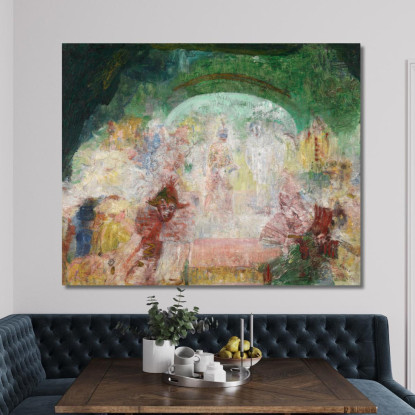 Mascherata James Ensor jen68 quadro stampato su tela