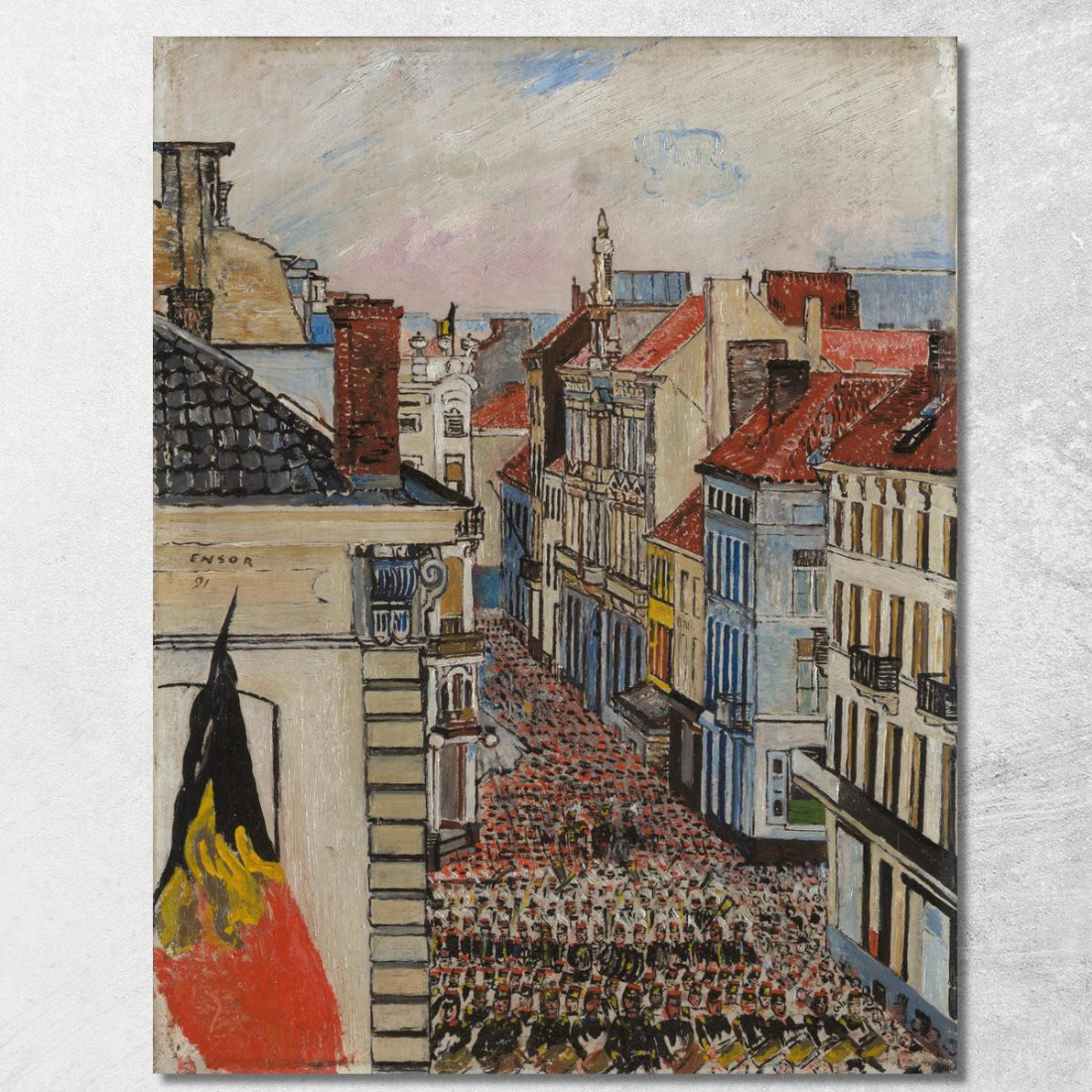 Musica In Vlaanderenstraat James Ensor jen69 quadro stampato su tela Musica In Vlaanderenstraat James Ensor jen69 quadro stampato su tela