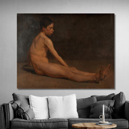 Ragazzo Nudo James Ensor jen70 quadro stampato su tela