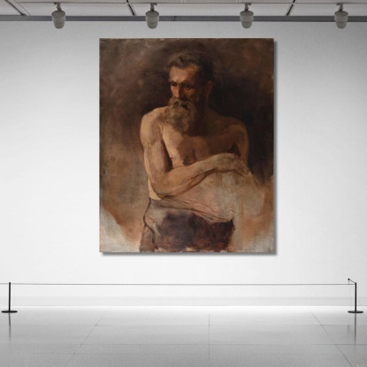Vecchio James Ensor jen72 quadro stampato su tela
