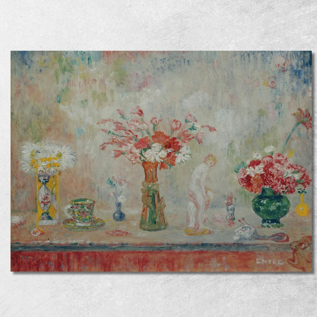 Natura Morta Fantastica James Ensor jen75 quadro stampato su tela