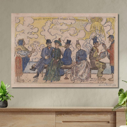 Inquinamento Sotto Inquinamento Sopra Inquinamento Dappertutto James Ensor jen77 quadro stampato su tela