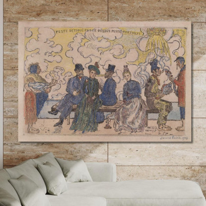 Inquinamento Sotto Inquinamento Sopra Inquinamento Dappertutto James Ensor jen77 quadro stampato su tela