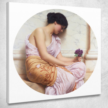 Violette Viole Dolci John William Godward jwg89 quadro stampato su tela