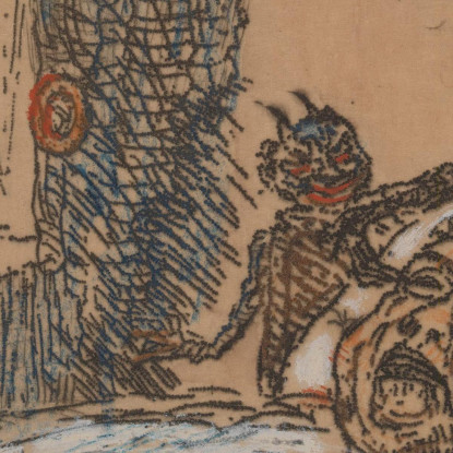 Accidia James Ensor jen85 quadro stampato su tela