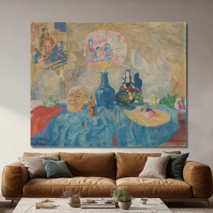 Natura Morta Con Cineserie 2 James Ensor jen86 quadro stampato su tela