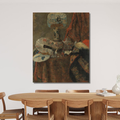 Natura Morta Con Cineserie James Ensor jen87 quadro stampato su tela