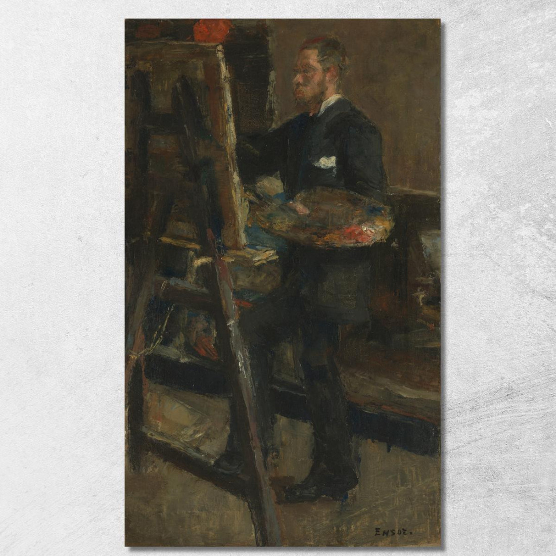 Il Pittore Alfred William Finch James Ensor jen103 quadro stampato su tela Il Pittore Alfred William Finch James Ensor jen103 quadro stampato su tela
