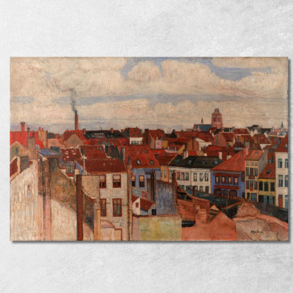 I Tetti Di Ostenda 2 James Ensor jen104 quadro stampato su tela