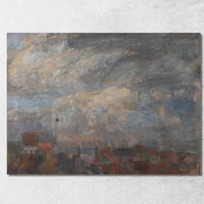 I Tetti Di Ostenda James Ensor jen105 quadro stampato su tela