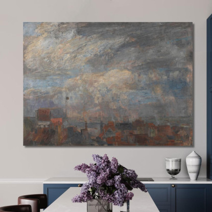 I Tetti Di Ostenda James Ensor jen105 quadro stampato su tela