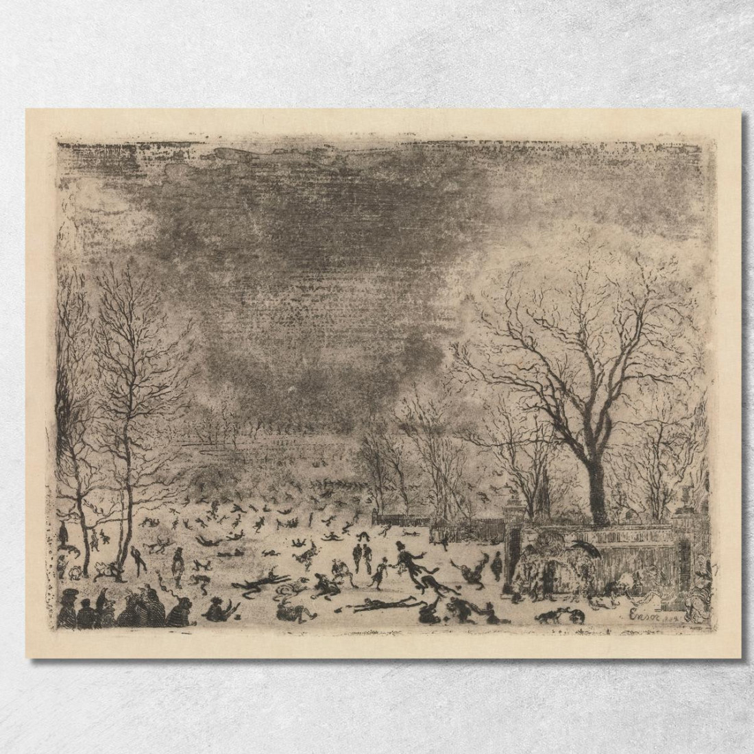 I Pattinatori James Ensor jen108 quadro stampato su tela I Pattinatori James Ensor jen108 quadro stampato su tela