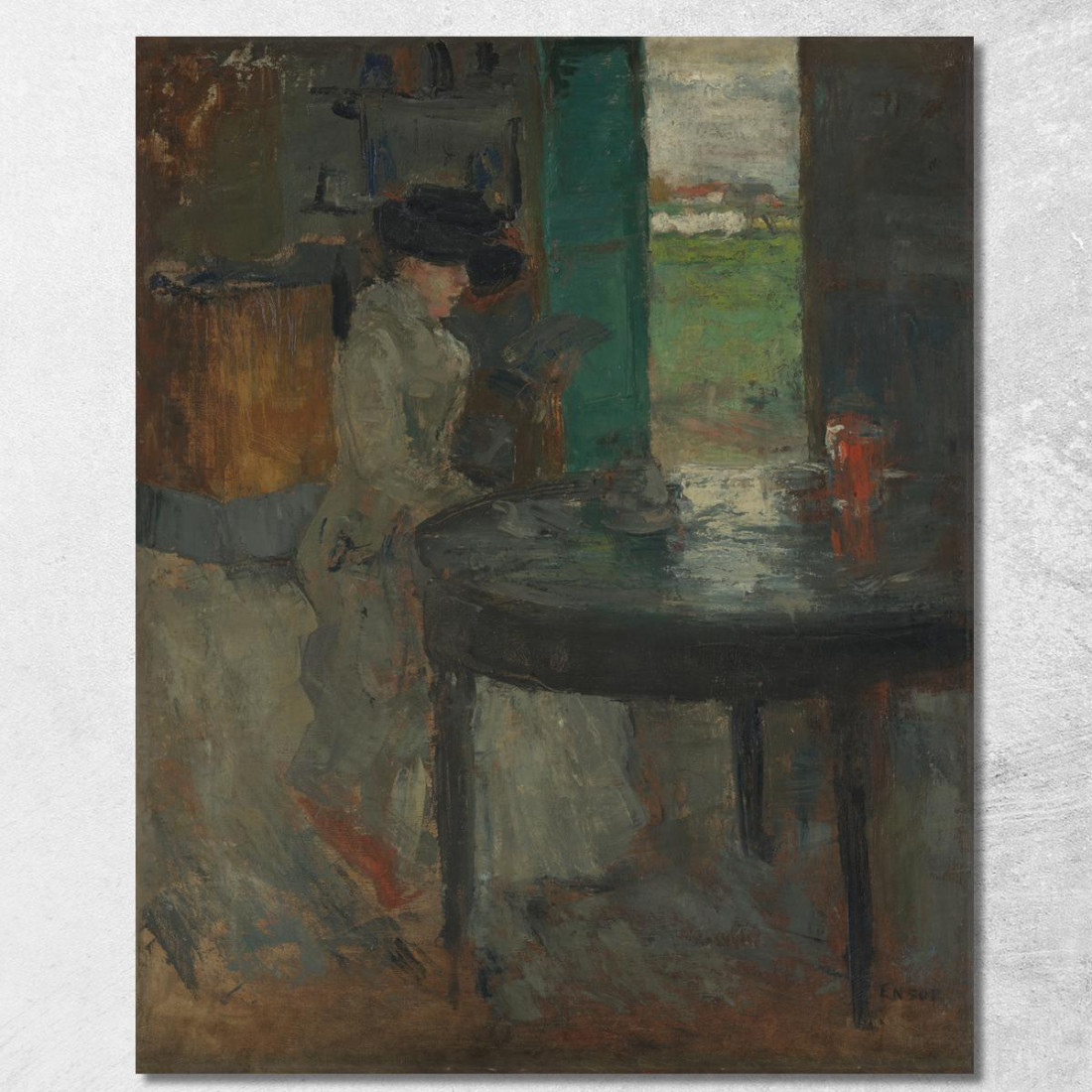 L'Attesa James Ensor jen111 quadro stampato su tela L'Attesa James Ensor jen111 quadro stampato su tela