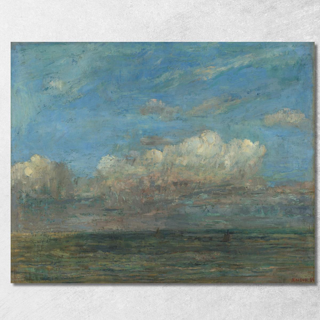 La Nuvola Bianca James Ensor jen112 quadro stampato su tela La Nuvola Bianca James Ensor jen112 quadro stampato su tela