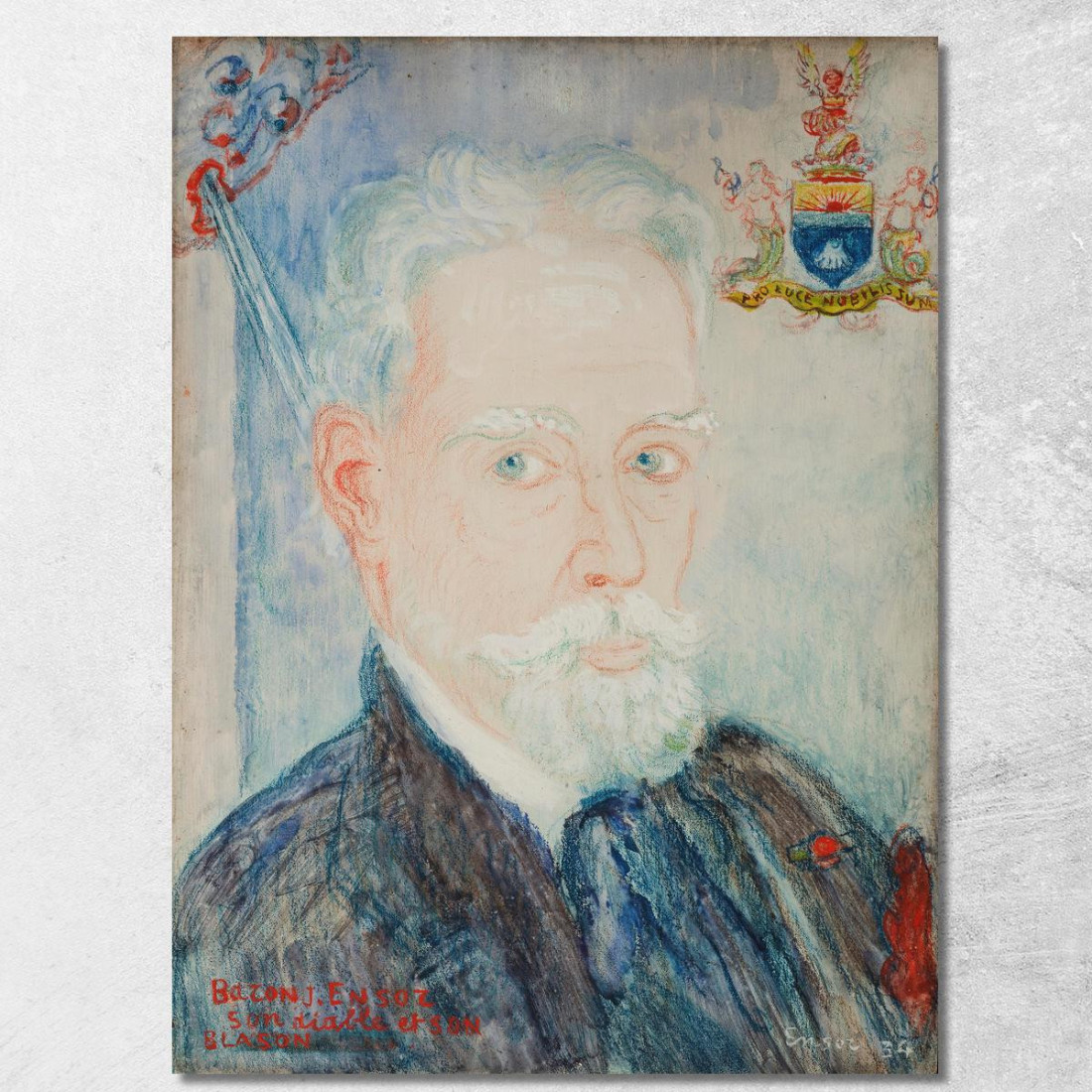 Autoritratto Del Barone James Ensor Suo Diavolo Suo Stemma James Ensor jen121 quadro stampato su tela Autoritratto Del Barone James Ensor Suo Diavolo Suo Stemma James Ensor jen121 quadro stampato su tela