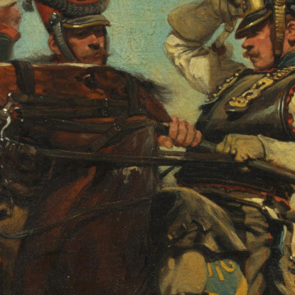 Combattimento Per Le Bandiere Jean-Baptiste Édouard Detaille jbd12 quadro stampato su tela
